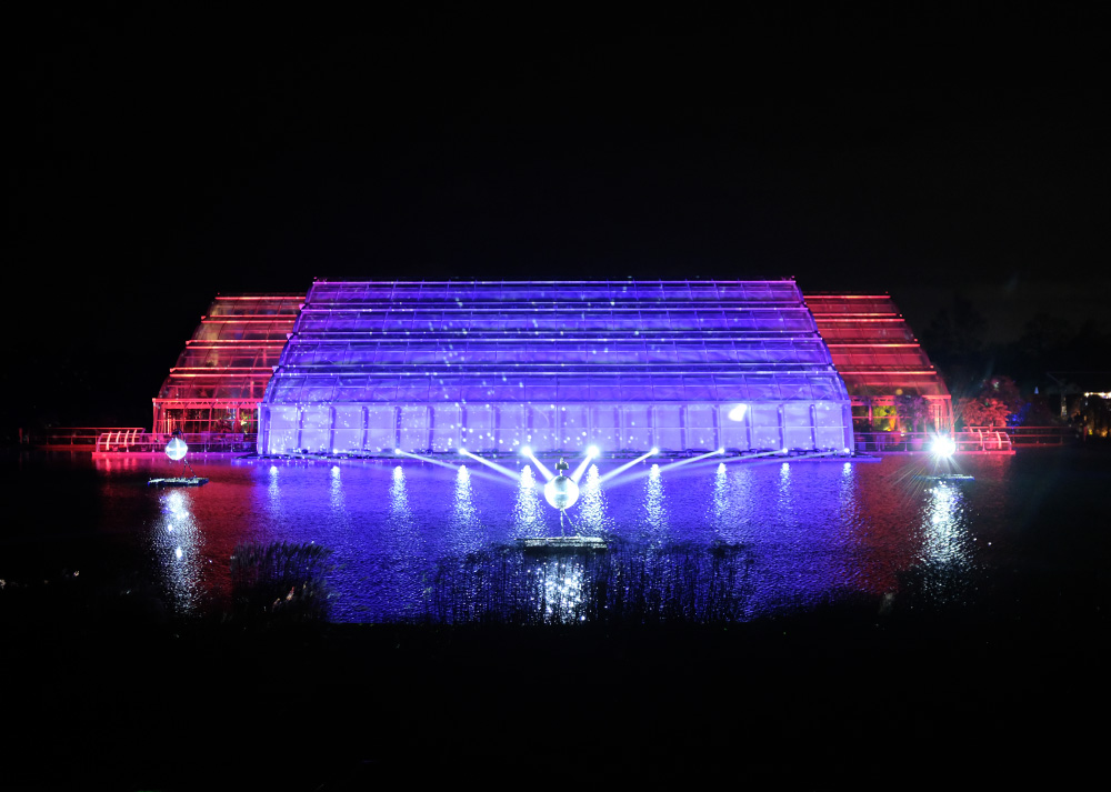 RHS Glasshouse Light Show